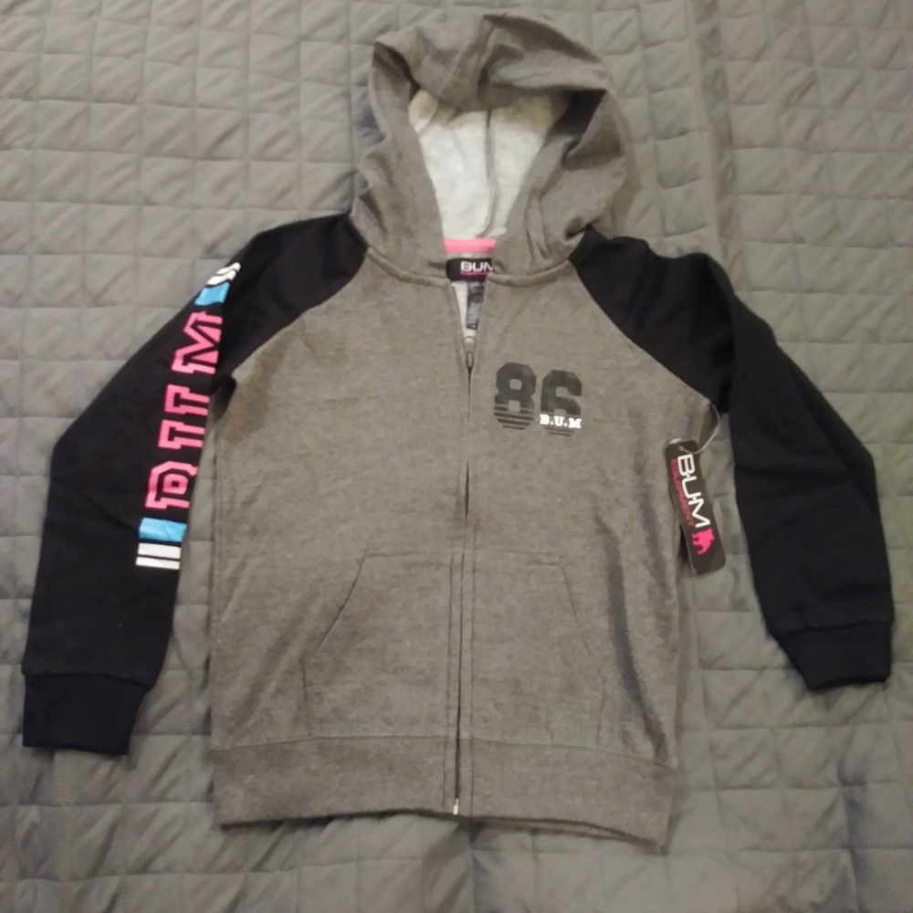 Kids Gray and Black Hoodie